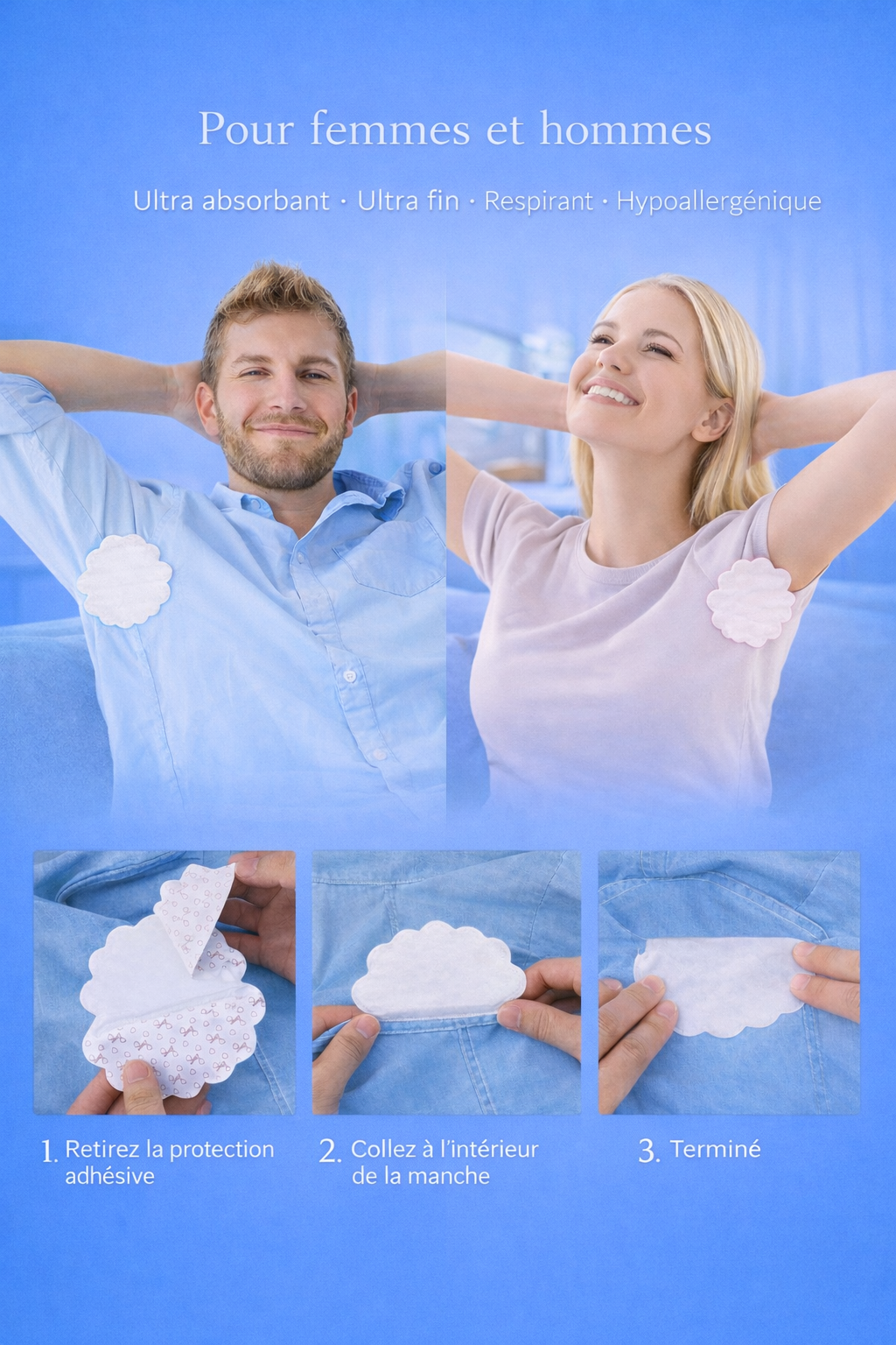 Patch Anti-Transpiration Invisible – Ultra Fin & Discret